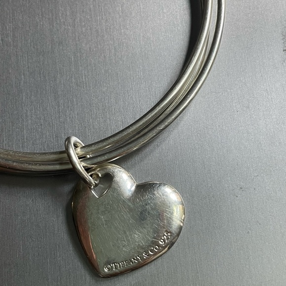 *SOLD* Tiffany & Co. Double Heart Triple Bangle - Picture 7 of 7